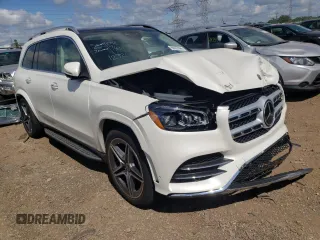 2022 Mercedes-Benz GLS 450 with VIN 4JGFF5KE5NA596444, listed as a Copart auction lot 66557944 with 24,797 mi miles and Salvage Title. Bid and sale history available at DreamBid. Image 4.