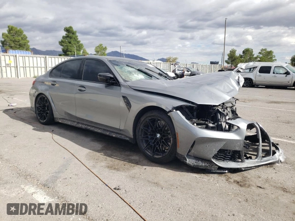 2024 BMW M3 Competition with VIN WBS33AY05RFS22907, listed as a Copart auction lot 70072274 with 5,323 mi miles and Salvage title. Bid and sale history available at DreamBid. Image 4.