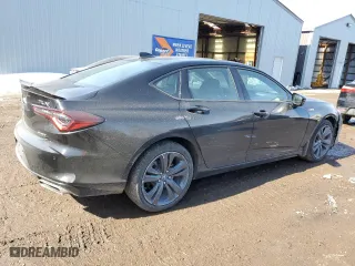 2023 Acura TLX w/A-Spec Package with VIN 19UUB6F58PA800035, listed as a Copart auction lot 47966865 with 35,977 mi miles and Salvage Title. Bid and sale history available at carsss.com. Image 3.