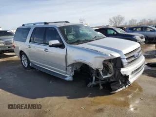 2015 Ford Expedition EL Limited with VIN 1FMJK2AT4FEF06781, listed as a Copart auction lot 46419285 with 186,703 mi miles and Salvage Title. Bid and sale history available at carsss.com. Image 4.