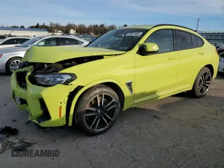 2022 BMW X4 M with VIN 5YM23EC04N9L46944, listed as a Copart auction lot 87821005 with 15,371 mi miles and Salvage Title. Bid and sale history available at carsss.com. Image 1.