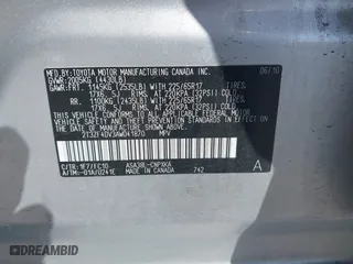2010 Toyota RAV4 with VIN 2T3ZF4DV3AW041870, listed as a IAAI auction lot 41851080 with 199,158 mi miles. Bid and sale history available at carsss.com. Image 9.