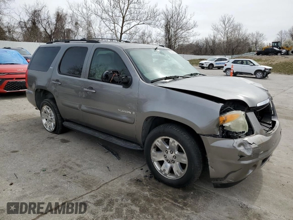 2007 GMC Yukon SLT with VIN 1GKFK13017J128021, listed as a Copart auction lot 50202515 with 0 mi miles and Salvage Title. Bid and sale history available at carsss.com. Image 4.
