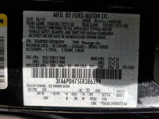 2014 Ford Fusion SE with VIN 3FA6P0H75ER386399, listed as a Copart auction lot 50733115 with Not Provided miles and Salvage Title. Bid and sale history available at DreamBid. Image 12.