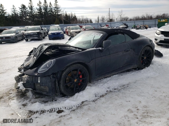 2020 Porsche 911 Carrera S with VIN WP0CB2A99LS262916, listed as a Copart auction lot 44615215 with 0 mi miles and Salvage Title. Bid and sale history available at carsss.com. Image 1.