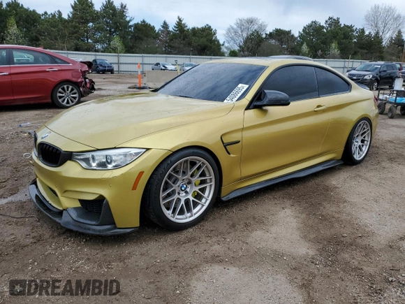 2015 BMW M4 with VIN WBS3R9C54FK334245, listed as a Copart auction lot 54086695 with 90,191 mi miles and Salvage title. Bid and sale history available at DreamBid. Image 1.