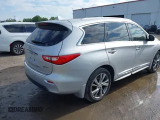 2014 Infiniti QX60 with VIN 5N1AL0MM0EC525019, listed as a IAAI auction lot 42035281 with 137,831 mi miles. Bid and sale history available at carsss.com. Image 4.