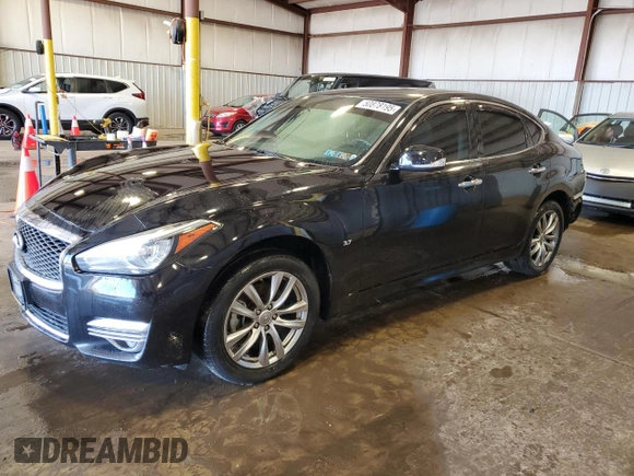 2017 Infiniti Q70 with VIN JN1BY1AR4HM770553, listed as a Copart auction lot 50878195 with 136,455 mi miles and Salvage Title. Bid and sale history available at carsss.com. Image 1.