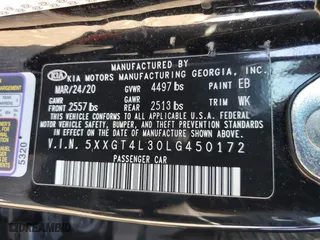 2020 Kia Optima SE with VIN 5XXGT4L30LG450172, listed as a Copart auction lot 47206305 with 60,540 mi miles and Salvage Title. Bid and sale history available at carsss.com. Image 14.