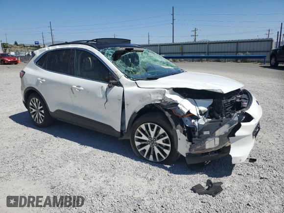2020 Ford Escape Titanium Hybrid with VIN 1FMCU9DZ9LUC30255, listed as a Copart auction lot 59558215 with 46,303 mi miles and Salvage title. Bid and sale history available at DreamBid. Image 4.
