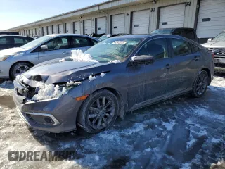 2019 Honda Civic Sedan EX with VIN 19XFC1F38KE004123, listed as a Copart auction lot 44943015 with 40,963 mi miles and Salvage Title. Bid and sale history available at carsss.com. Image 1.
