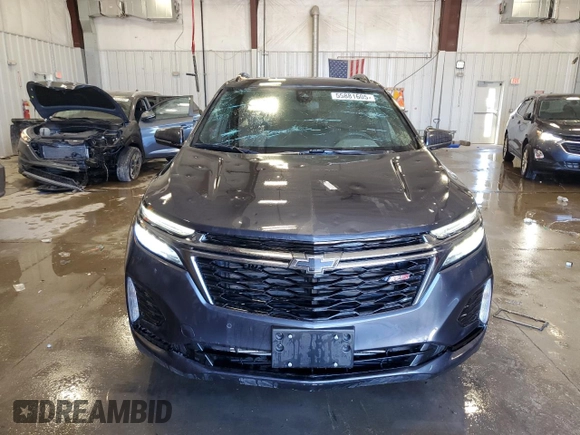 2022 Chevrolet Equinox RS with VIN 3GNAXWEV5NS186231, listed as a Copart auction lot 55881605 with 21,840 mi miles and Salvage title. Bid and sale history available at DreamBid. Image 5.