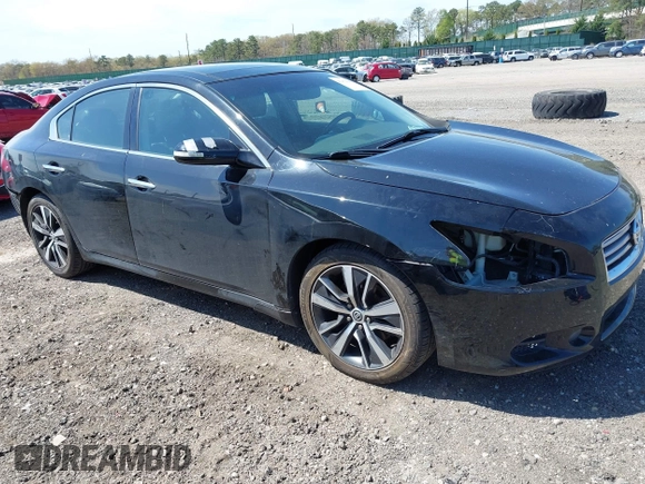 2014 Nissan Maxima S with VIN 1N4AA5AP0EC445232, listed as a IAAI auction lot 42154984 with 91,205 mi miles and . Bid and sale history available at DreamBid. Image 1.