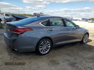 2017 Genesis G80 3.8L with VIN KMHGN4JE9HU168446, listed as a Copart auction lot 80916684 with 83,287 mi miles and Salvage Title. Bid and sale history available at DreamBid. Image 3.