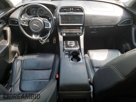 2017 Jaguar F-Pace 35t R-Sport with VIN SADCL2BVXHA047121, listed as a Copart auction lot 57283345 with 76,427 mi miles and Salvage title. Bid and sale history available at DreamBid. Image 8.
