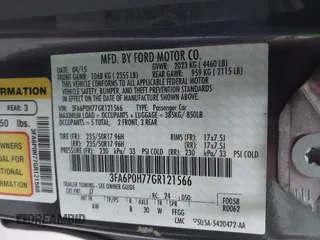 2016 Ford Fusion SE с VIN 3FA6P0H77GR121566, выставлен на аукционе IAAI как лот 42640624 с пробегом 74 436 миль миль и . История ставок и продаж доступна на DreamBid. Изображение 9.