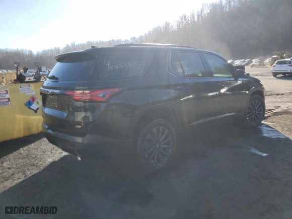 2022 Chevrolet Traverse RS with VIN 1GNEVJKW3NJ130281, listed as a Copart auction lot 46628905 with 33,335 mi miles and Salvage Title. Bid and sale history available at carsss.com. Image 3.