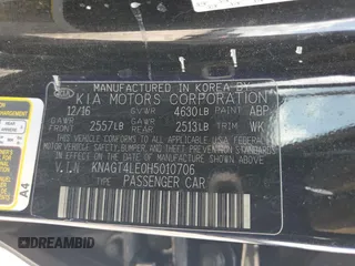 2017 Kia Optima Hybrid with VIN KNAGT4LE0H5010706, listed as a Copart auction lot 67475194 with 79,968 mi miles and Salvage Title. Bid and sale history available at carsss.com. Image 12.
