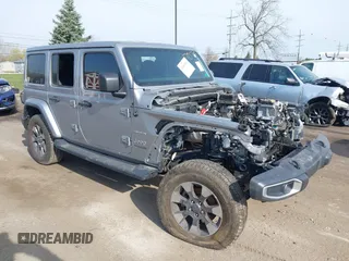 2018 Jeep Wrangler Unlimited Sahara z VIN 1C4HJXEN6JW197073, wystawiony jako IAAI lot #42065162 z przebiegiem Nie podano mil oraz . Historia ofert i sprzedaży dostępna na DreamBid. Obrazek 1.
