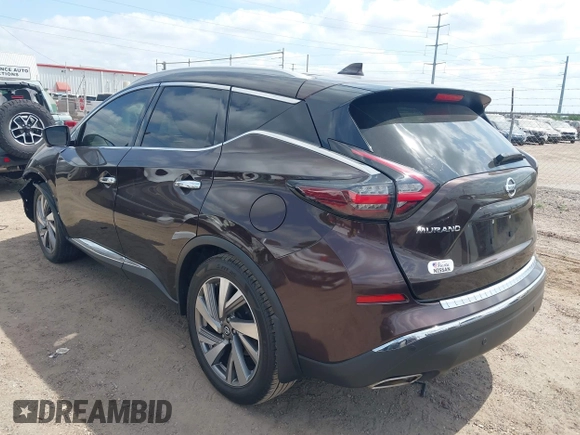 2020 Nissan Murano SL z VIN 5N1AZ2CJ5LN150831, wystawiony jako IAAI lot #42047857 z przebiegiem 56 783 mil mil oraz . Historia ofert i sprzedaży dostępna na DreamBid. Obrazek 3.