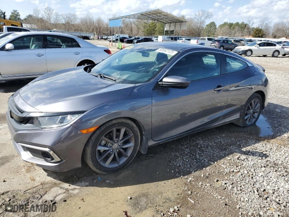 2020 Honda Civic Coupe EX with VIN 2HGFC3B38LH352965, listed as a Copart auction lot 43233125 with 96,079 mi miles and Salvage Title. Bid and sale history available at carsss.com. Image 1.