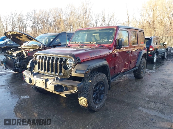 2022 Jeep Wrangler Unlimited Sport with VIN 1C4HJXDG1NW106171, listed as a IAAI auction lot 41357206 with 36,932 mi miles and . Bid and sale history available at DreamBid. Image 17.