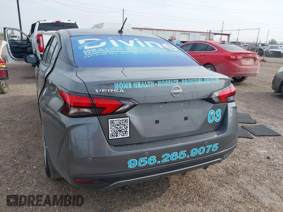 2024 Nissan Versa S with VIN 3N1CN8DV1RL918569, listed as a IAAI auction lot 41712697 with 4,642 mi miles. Bid and sale history available at carsss.com. Image 3.