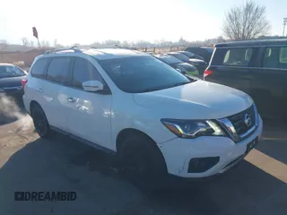 2019 Nissan Pathfinder SV with VIN 5N1DR2MM1KC590948, listed as a IAAI auction lot 41434332 with 96,352 mi miles. Bid and sale history available at carsss.com. Image 1.