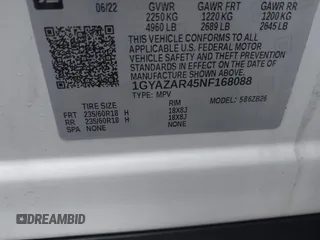 2022 Cadillac XT4 FWD Luxury with VIN 1GYAZAR45NF168088, listed as a IAAI auction lot 41479950 with 42,918 mi miles and . Bid and sale history available at DreamBid. Image 9.