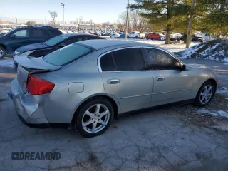 2003 Infiniti G35 w/Leather with VIN JNKCV51E33M311164, listed as a Copart auction lot 87859465 with 145,716 mi miles and Salvage Title. Bid and sale history available at carsss.com. Image 3.