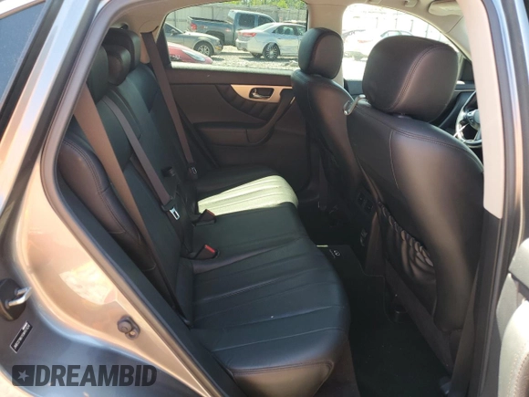 2014 Infiniti QX70 with VIN JN8CS1MU1EM451534, listed as a Copart auction lot 52677335 with 118,862 mi miles and Salvage Title. Bid and sale history available at DreamBid. Image 11.