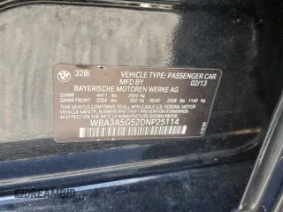 2013 BMW 3 Series 328i with VIN WBA3A5G52DNP25114, listed as a Copart auction lot 51874955 with 207,476 mi miles and Salvage Title. Bid and sale history available at carsss.com. Image 14.