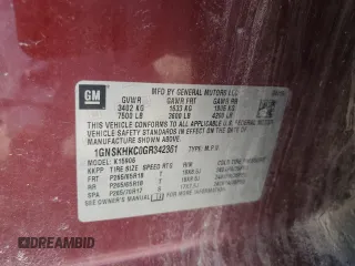 2016 Chevrolet Suburban LT with VIN 1GNSKHKC0GR342361, listed as a Copart auction lot 56757655 with 261,015 mi miles and Clean Title. Bid and sale history available at DreamBid. Image 12.