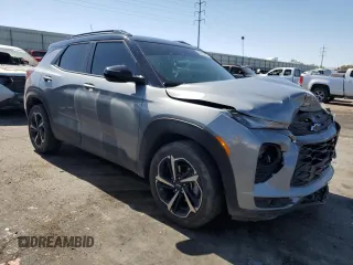 2023 Chevrolet TrailBlazer RS with VIN KL79MTSL9PB168249, listed as a Copart auction lot 66325464 with 25,071 mi miles and Salvage Title. Bid and sale history available at DreamBid. Image 4.