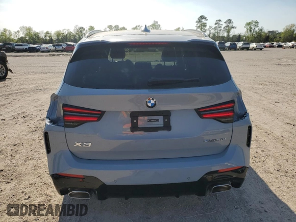 2024 BMW X3 sDrive30i with VIN WBX47DP06RN309680, listed as a Copart auction lot 49176845 with 5,846 mi miles and Salvage Title. Bid and sale history available at DreamBid. Image 6.