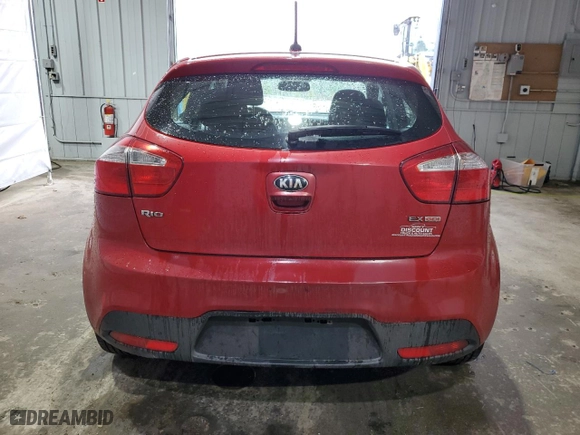 2014 Kia Rio SX with VIN KNADN5A38E6406165, listed as a Copart auction lot 53426755 with 94,374 mi miles and Clean Title. Bid and sale history available at carsss.com. Image 6.