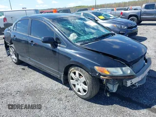 2007 Honda Civic Sdn LX with VIN 1HGFA16577L134935, listed as a IAAI auction lot 41975087 with 255,338 mi miles. Bid and sale history available at carsss.com. Image 1.