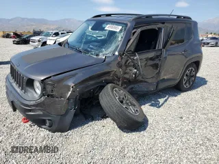2017 Jeep Renegade Trailhawk with VIN ZACCJBCB8HPE63125, listed as a Copart auction lot 58968665 with 129,669 mi miles and Non repairable. Bid and sale history available at DreamBid. Image 1.