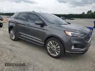 2020 Ford Edge Titanium with VIN 2FMPK3K9XLBB03754, listed as a Copart auction lot 59228775 with 63,034 mi miles and Salvage title. Bid and sale history available at DreamBid. Image 4.