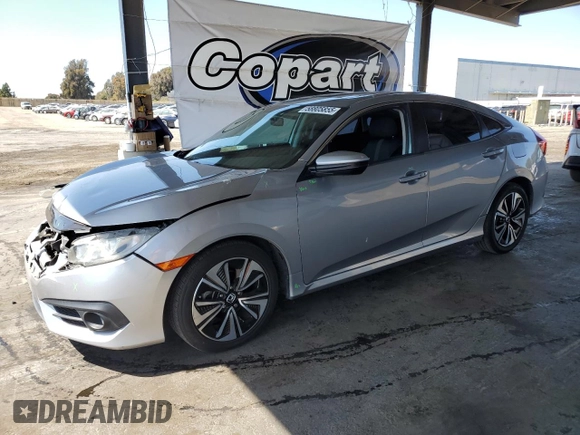 2016 Honda Civic EX-T with VIN 19XFC1F38GE222215, listed as a Copart auction lot 58805855 with 132,849 mi miles and Salvage title. Bid and sale history available at DreamBid. Image 1.
