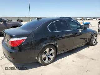 2008 BMW 5 Series 535i with VIN WBANW135X8CZ75971, listed as a Copart auction lot 52497715 with 61,050 mi miles and Salvage Title. Bid and sale history available at carsss.com. Image 3.