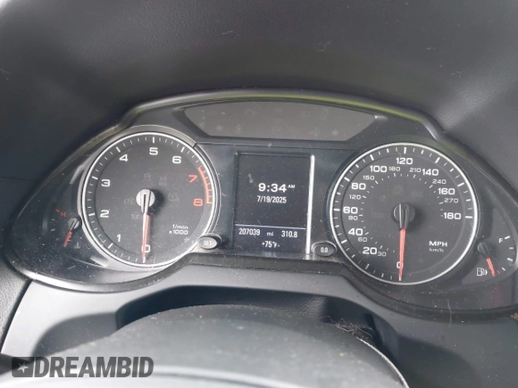 2010 Audi Q5 Prestige with VIN WA1WKAFP9AA075204, listed as a IAAI auction lot 42819760 with 207,039 mi miles and . Bid and sale history available at DreamBid. Image 7.