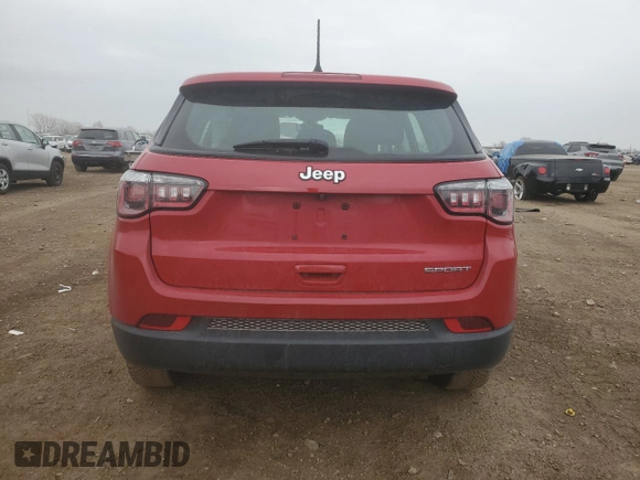 2019 Jeep Compass Sport with VIN 3C4NJCABXKT715569, listed as a Copart auction lot 53742685 with Not provided miles and Salvage title. Bid and sale history available at DreamBid. Image 6.