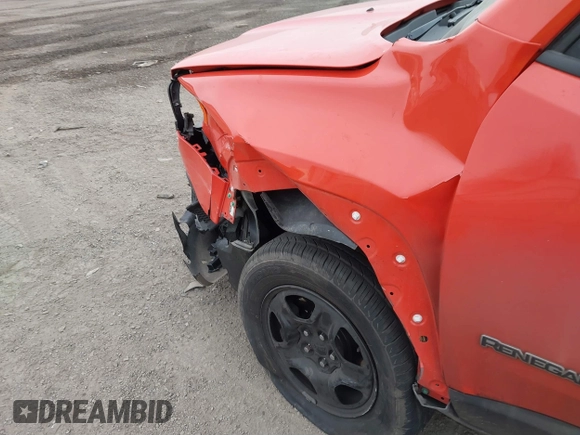2018 Jeep Renegade Upland with VIN ZACCJBAB9JPJ56911, listed as a IAAI auction lot 41420839 with 48,633 mi miles and . Bid and sale history available at DreamBid. Image 6.