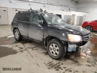 2001 Toyota Highlander with VIN JTEGF21A110027933, listed as a Copart auction lot 87670195 with 190,369 mi miles and Salvage Title. Bid and sale history available at carsss.com. Image 4.
