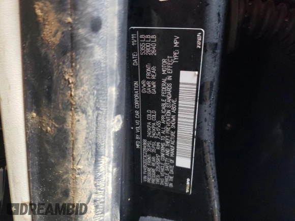 2012 Volvo XC60 3.2L с VIN YV4952DZ3C2284968, выставлен на аукционе Copart как лот 87437304 с пробегом 147 498 миль миль и Списание • Salvage title. История ставок и продаж доступна на DreamBid. Изображение 12.