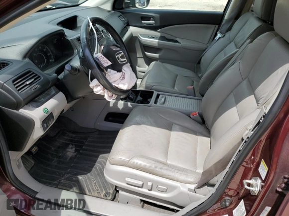 2012 Honda CR-V EX-L with VIN 5J6RM4H71CL061326, listed as a Copart auction lot 58517235 with 182,697 mi miles and Salvage title. Bid and sale history available at DreamBid. Image 7.