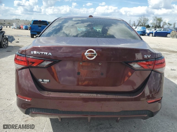 2021 Nissan Sentra SV with VIN 3N1AB8CV7MY258695, listed as a Copart auction lot 46998745 with 51,460 mi miles and Non Repairable. Bid and sale history available at carsss.com. Image 6.