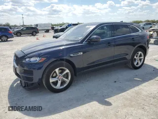 2020 Jaguar F-Pace 25t Premium with VIN SADCJ2FX5LA628763, listed as a Copart auction lot 47454765 with 46,439 mi miles and Non Repairable. Bid and sale history available at DreamBid. Image 1.