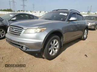 2005 Infiniti FX with VIN JNRAS08W05X210961, listed as a Copart auction lot 61060185 with 185,763 mi miles and Salvage title. Bid and sale history available at DreamBid. Image 1.